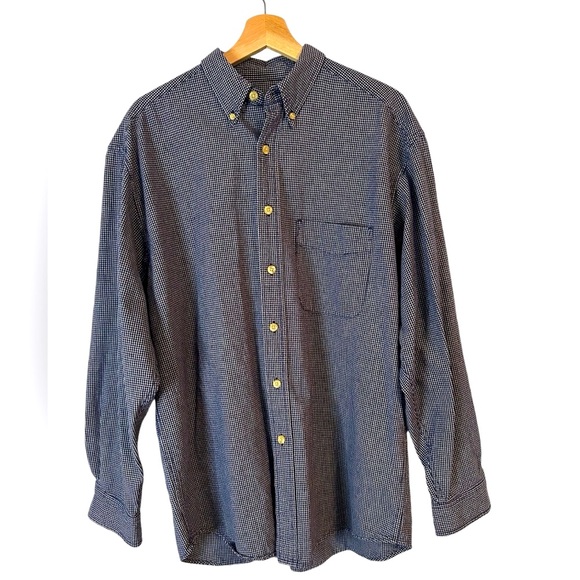 Eddie Bauer Mens Plaid Button Up‎ Shirt Size M Blue Long Sleeve Casual Flannel - Picture 1 of 2